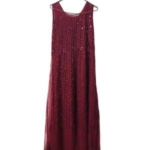 red sequin dress